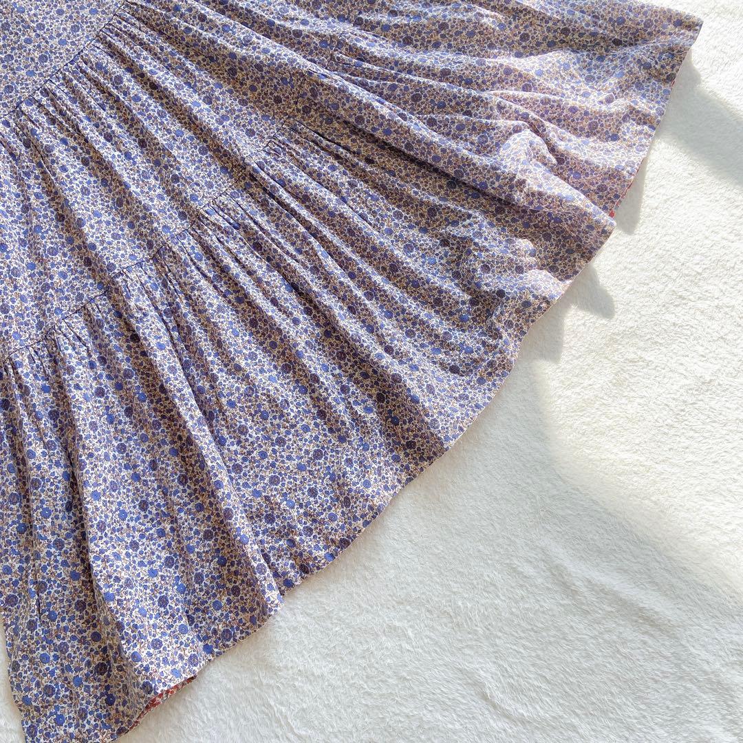 じゅん様。45rpm YUKICOTTON フラワー ティアードフレアワンピース