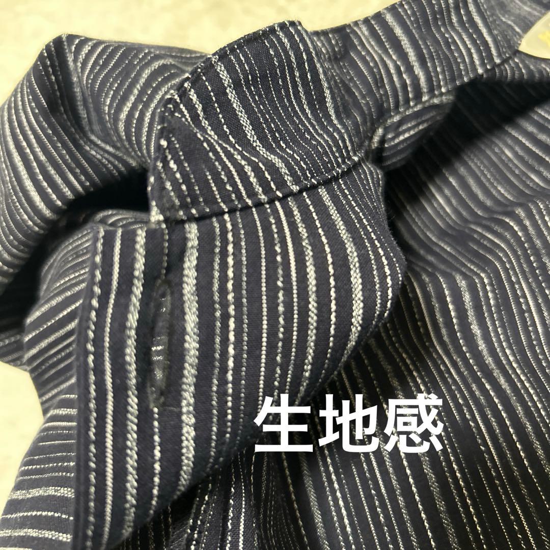 【半額以下】久留米絣　ポンチョ風　ブラウス　身幅大きめ