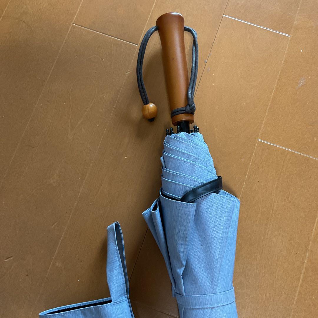 サンバリア100 日傘　2 段折り フロストブルー