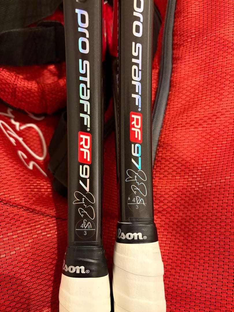 ウィルソン　プロスタッフRF97 グリップ3 2本セット　フェデラーバッグ付