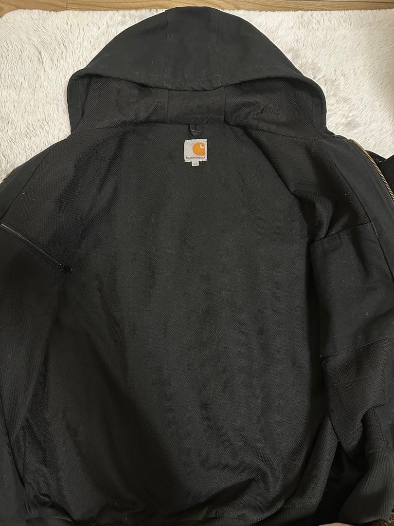 Carhartt ブラック フード付きパーカー M