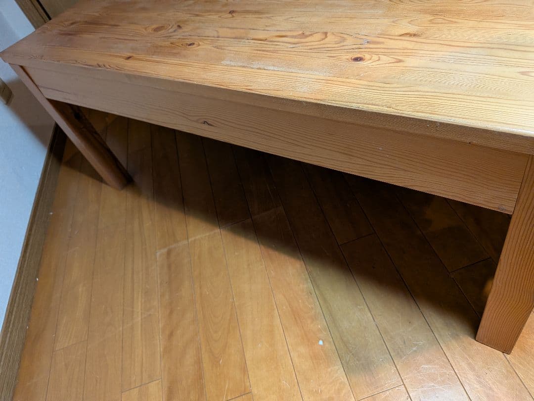 《送料込》無印良品 ローテーブル パイン材 センター 引出し 木製家具MUJI