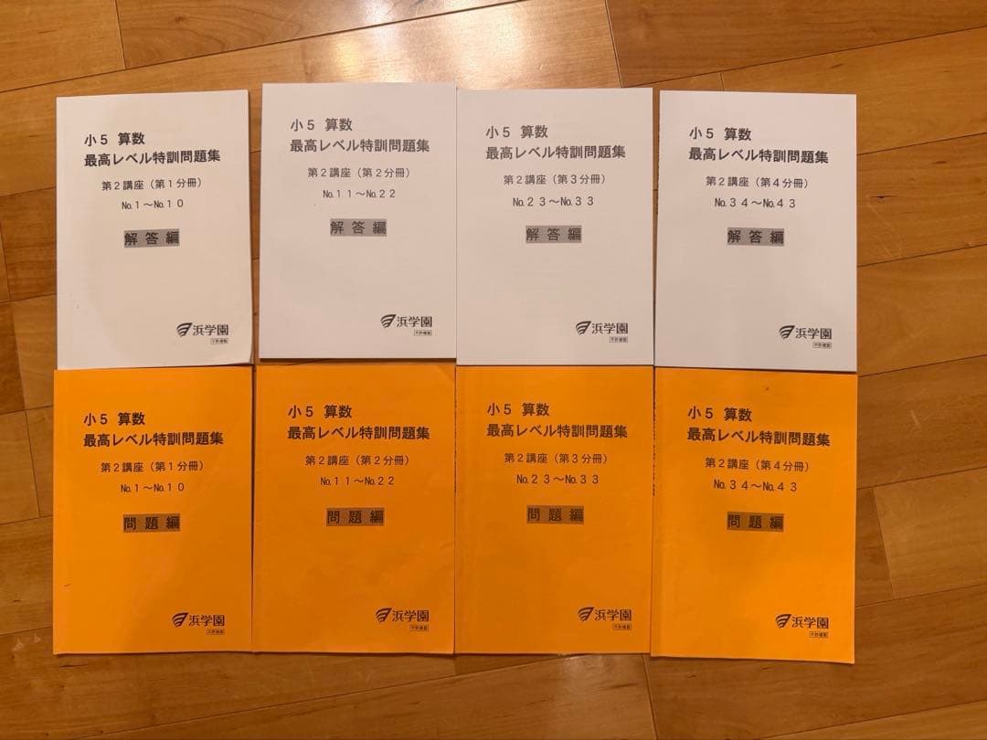 浜学園2025年最新小5 算数最高レベル特訓問題集