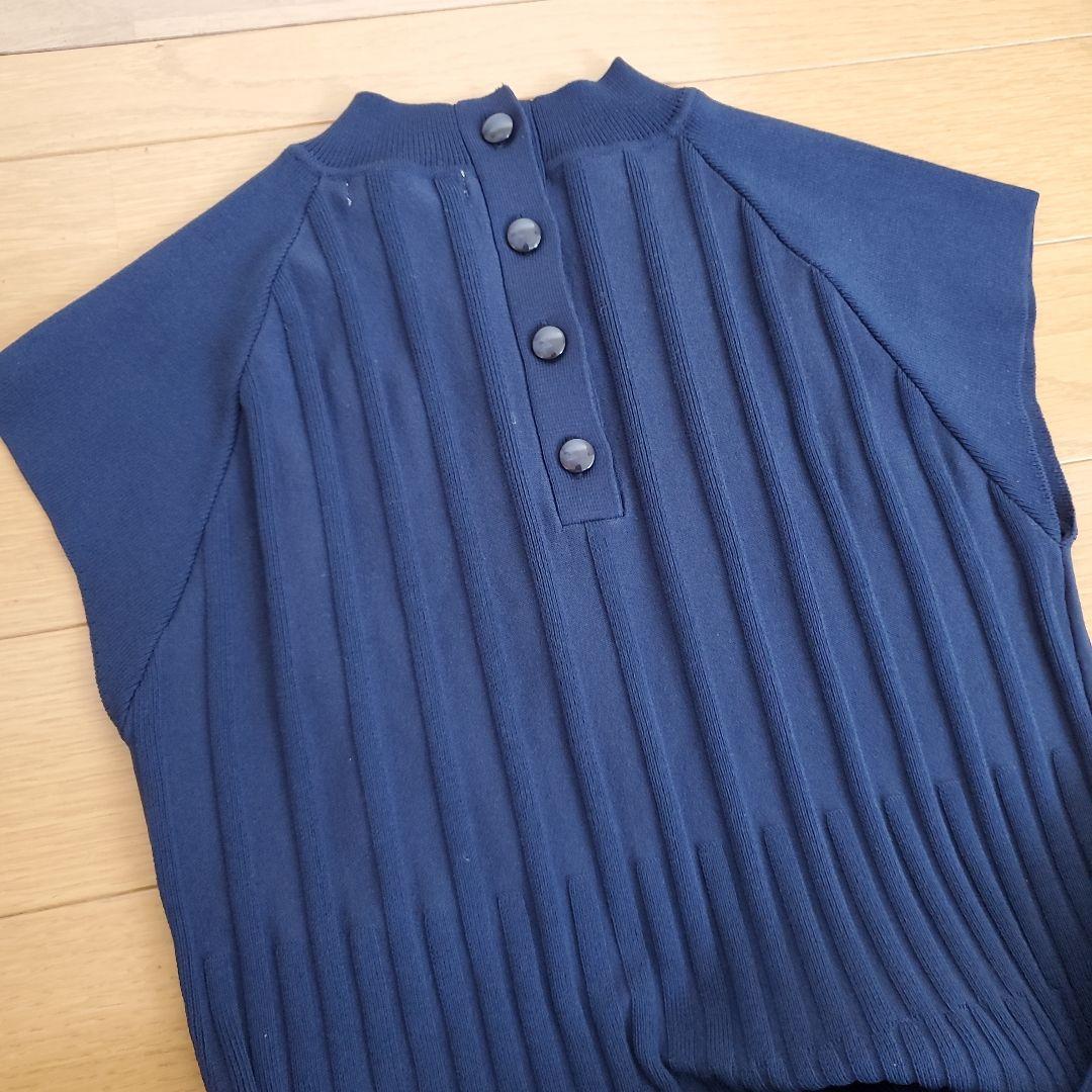 【タグ付き】ピンキー&ダイアン　総針ニットマーメイドワンピース ネイビー