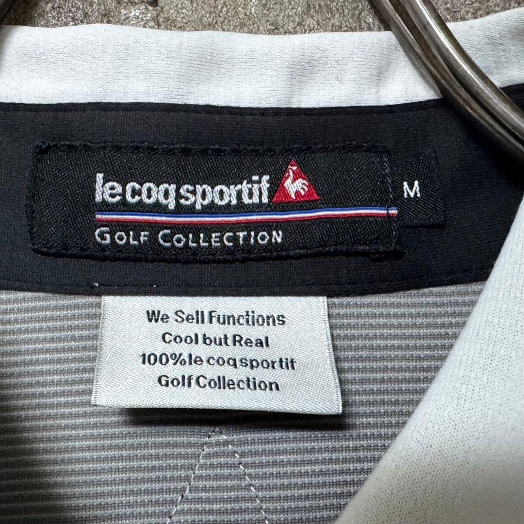 le coq sportif ルコック ロゴ総柄 長袖ポロシャツ ホワイト M