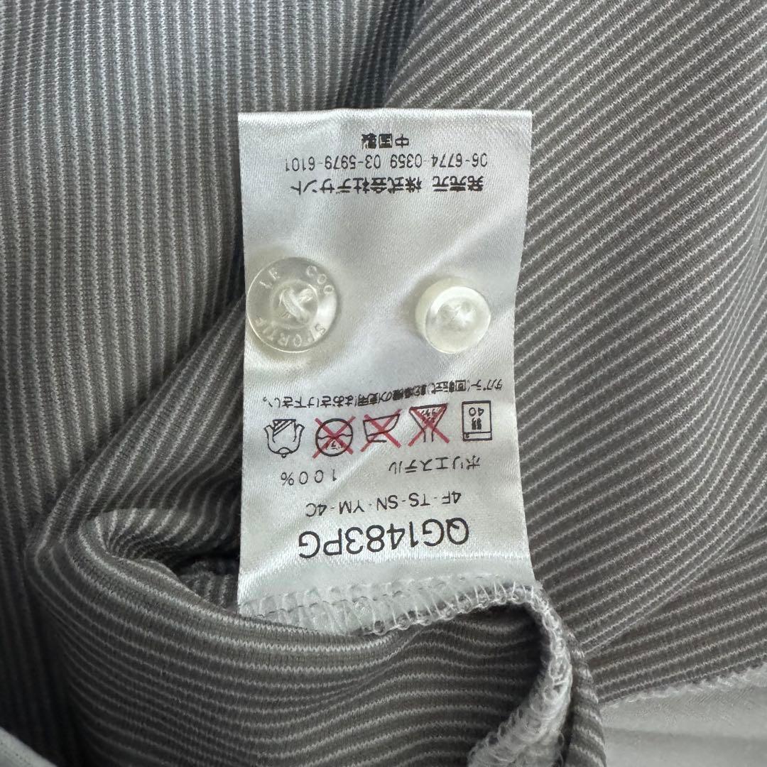 le coq sportif ルコック ロゴ総柄 長袖ポロシャツ ホワイト M