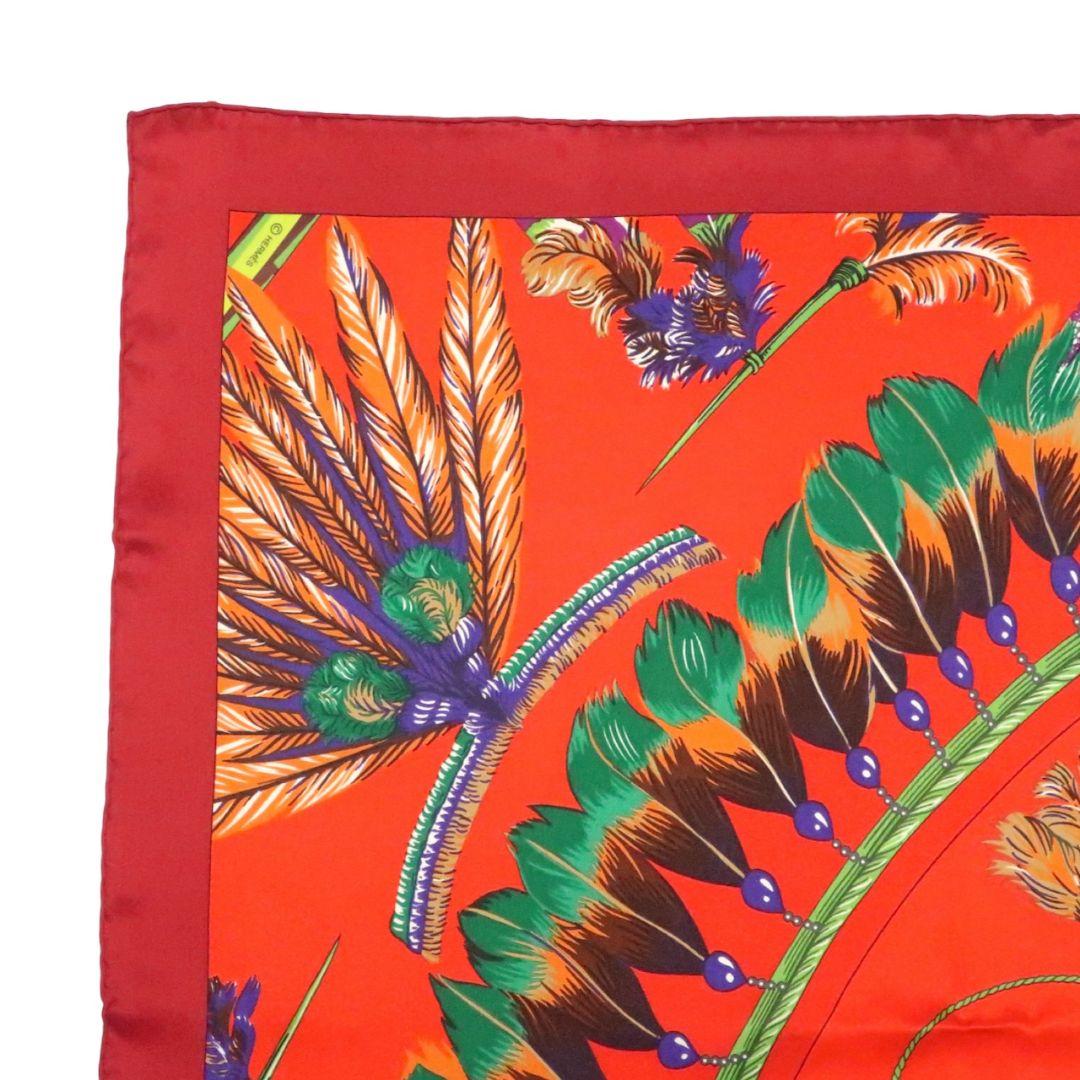 【正規】HERMESカレ70 BRAZILブラジル レッド✖マルチカラー シルク