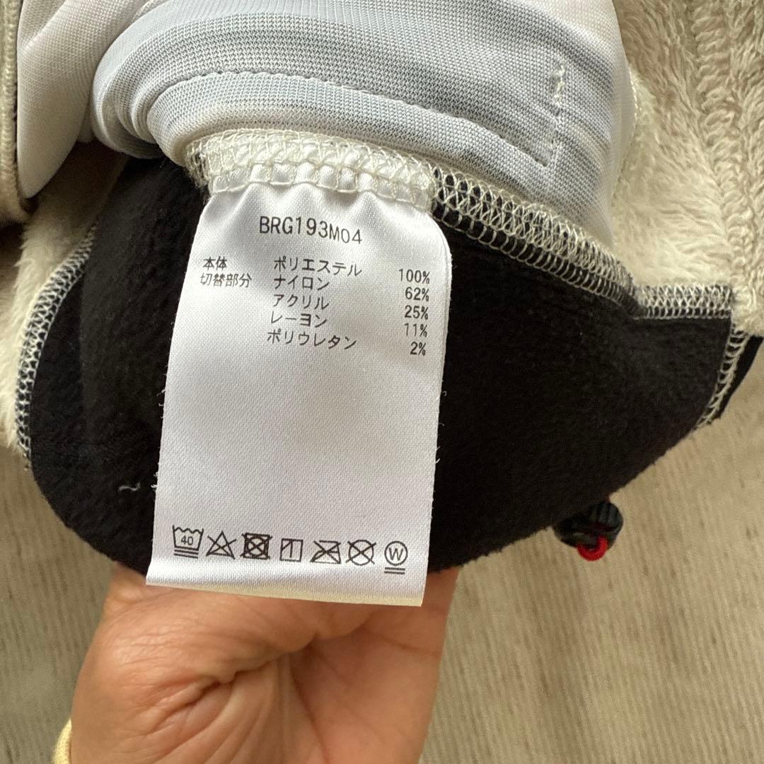 BRIEFING フリースベスト S ホワイト/ブラック