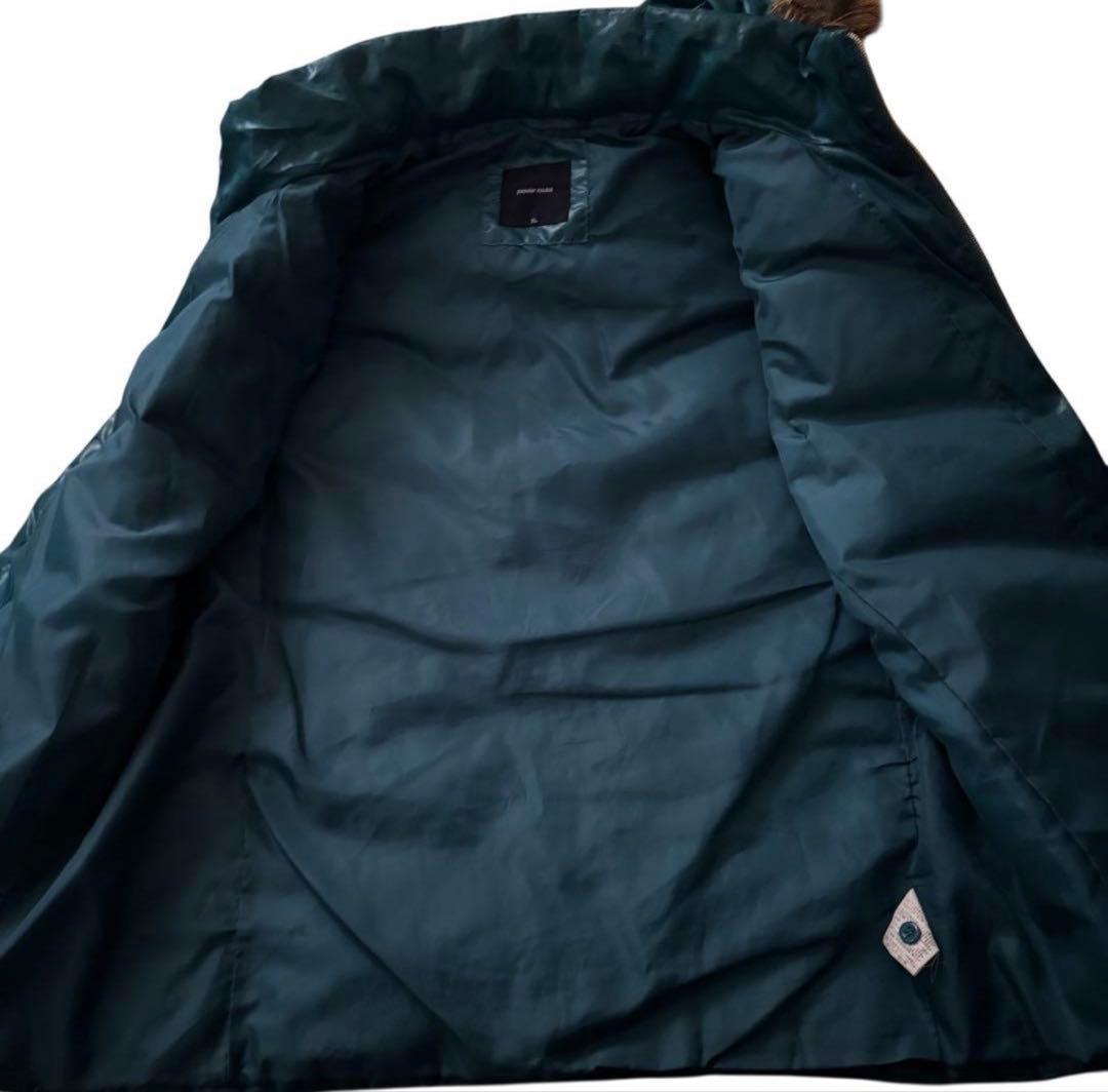 grunge fur down vest y2k お兄系 XL