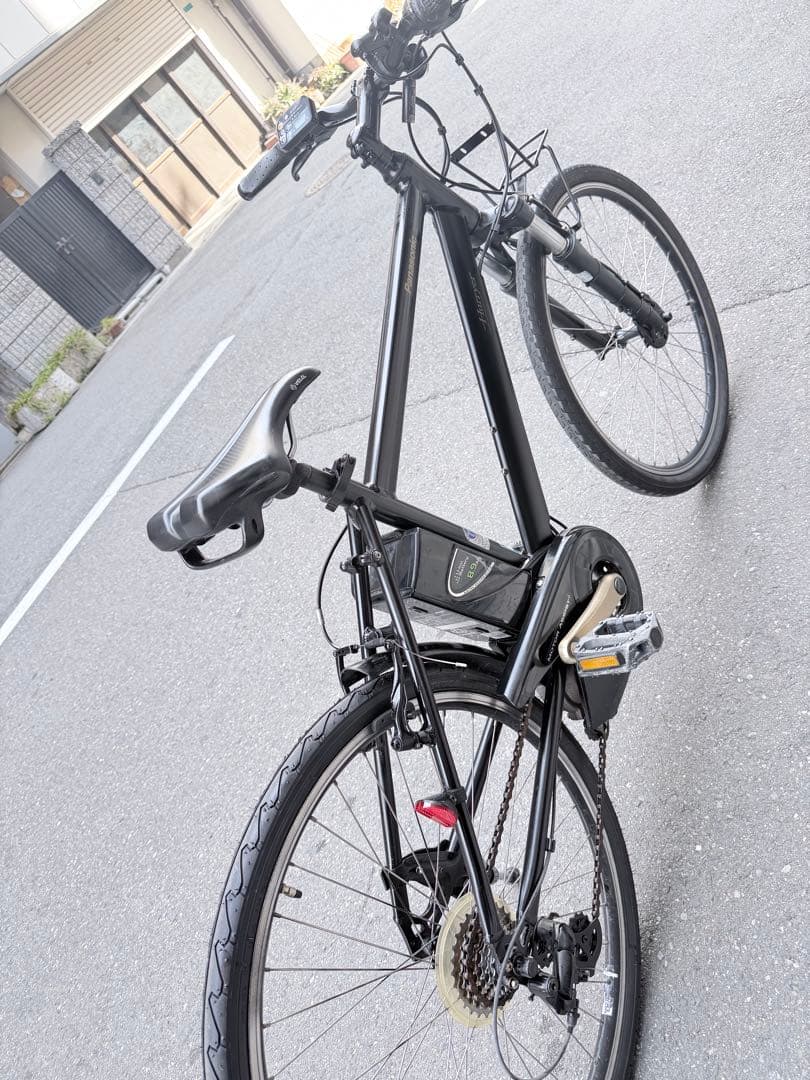 大阪府　Panasonic 電動アシスト自転車 スポーツタイプ 黒