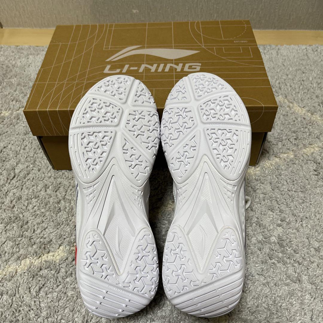 【新品】リーニン　バドミントンシューズ　ジュニア ブルーホワイト　21.5センチ