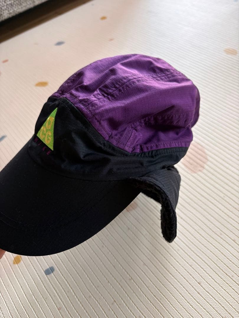 美品NIKEナイキacg耳当て付きツーウェイキャップ