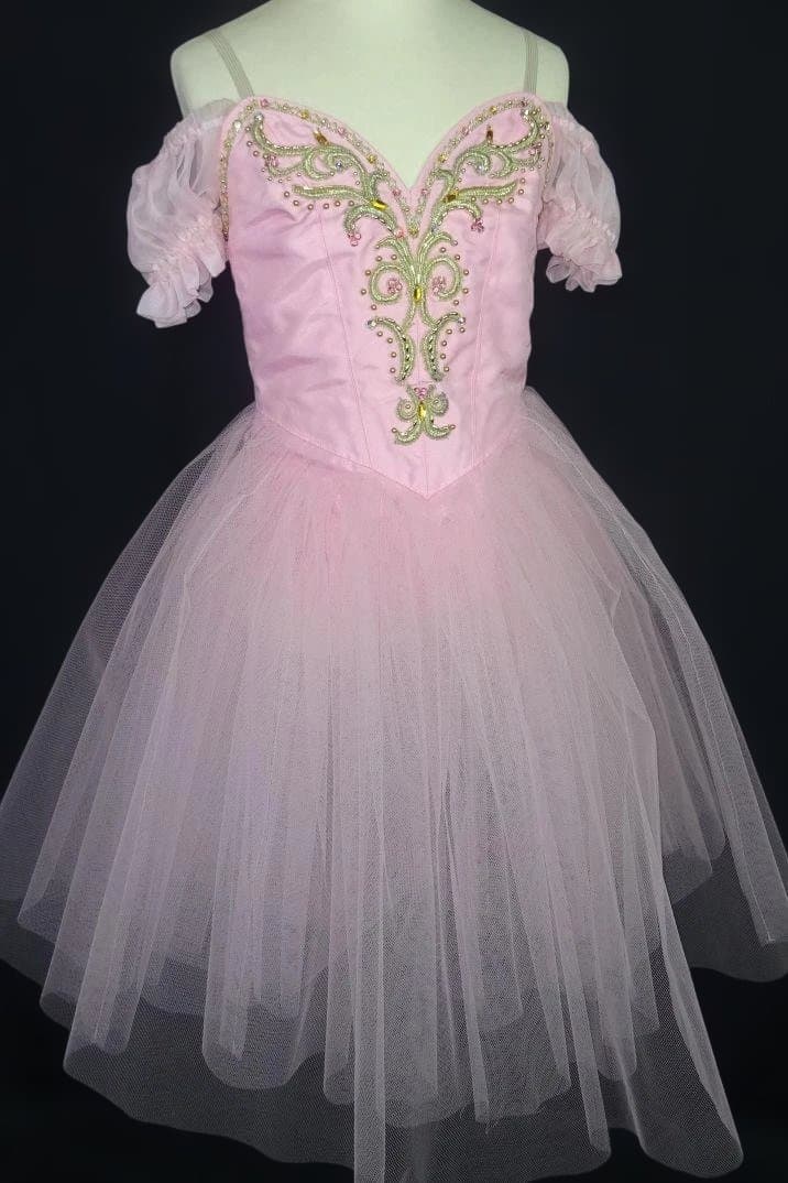 ユーズドバレエ衣装　ピンク系　ロマンチュチュ　５号　１４０㎝位