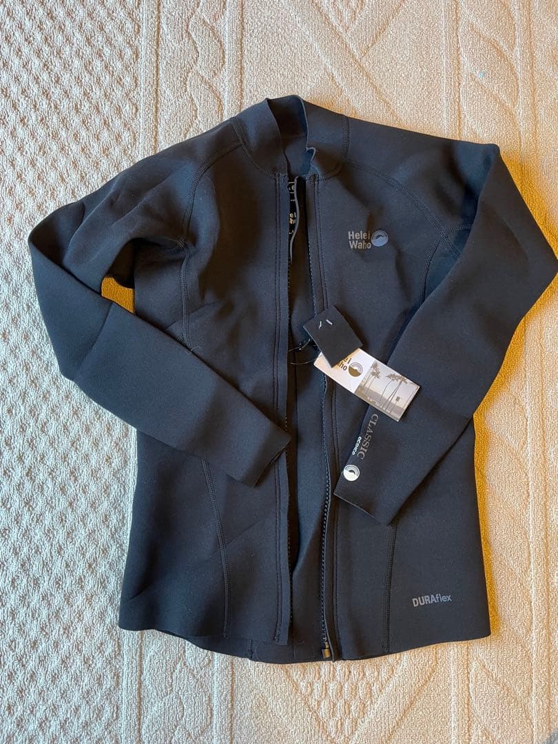 【新品未使用】キッズ2枚組150/160cm 1.5mmフルジップタッパー黒灰色