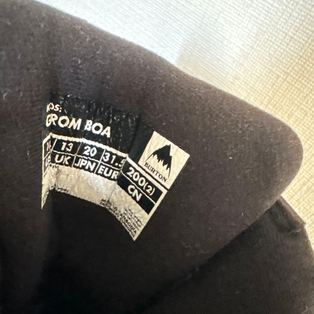 BURTON GROM BOA 子供用スノーボードブーツ 3K 20cm