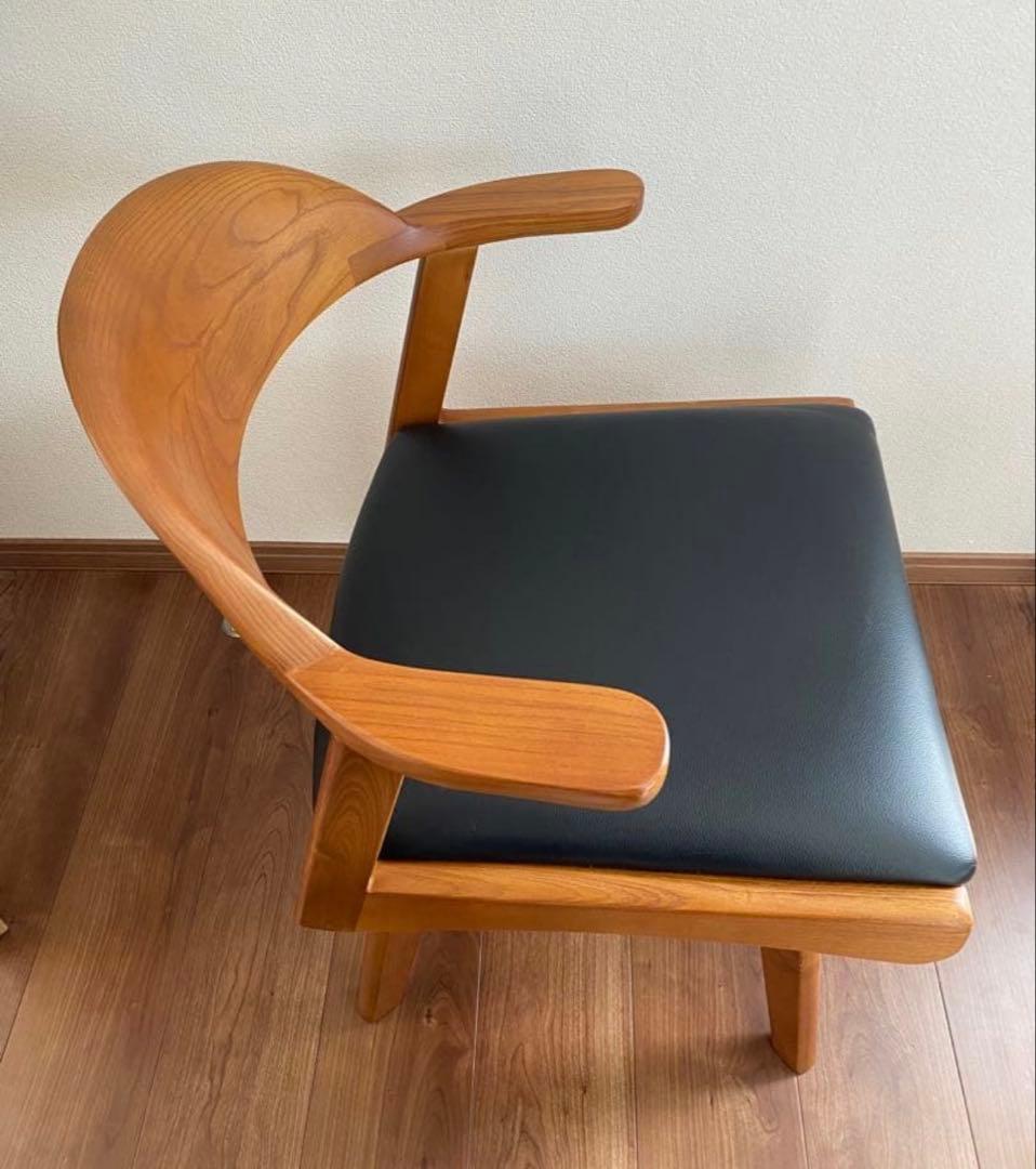 【訳あり品】ダイニングチェア 完成品 北欧 リビングチェア 回転式 ②
