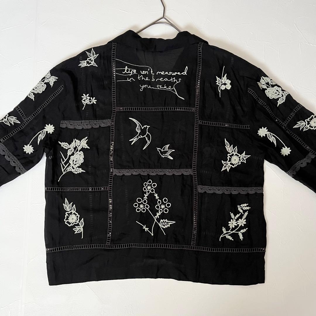 【meime様】Embroidery Patchwork Shirts