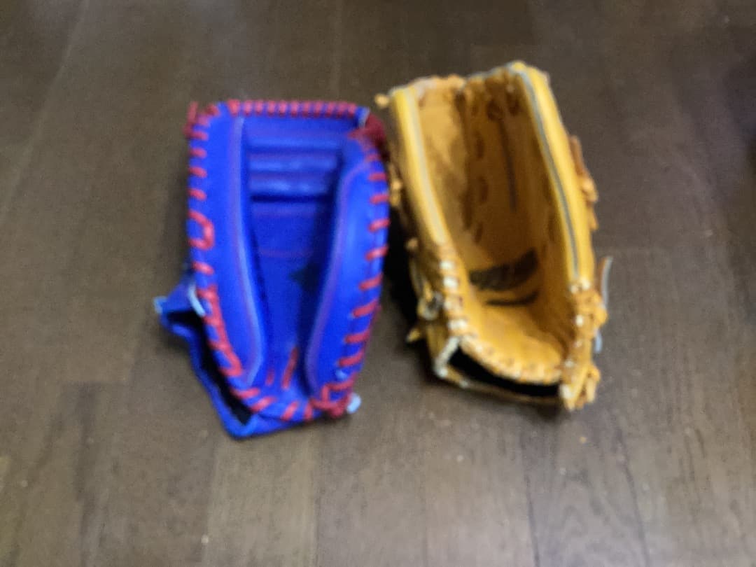 Mizuno 野球グローブ 青とオレンジ