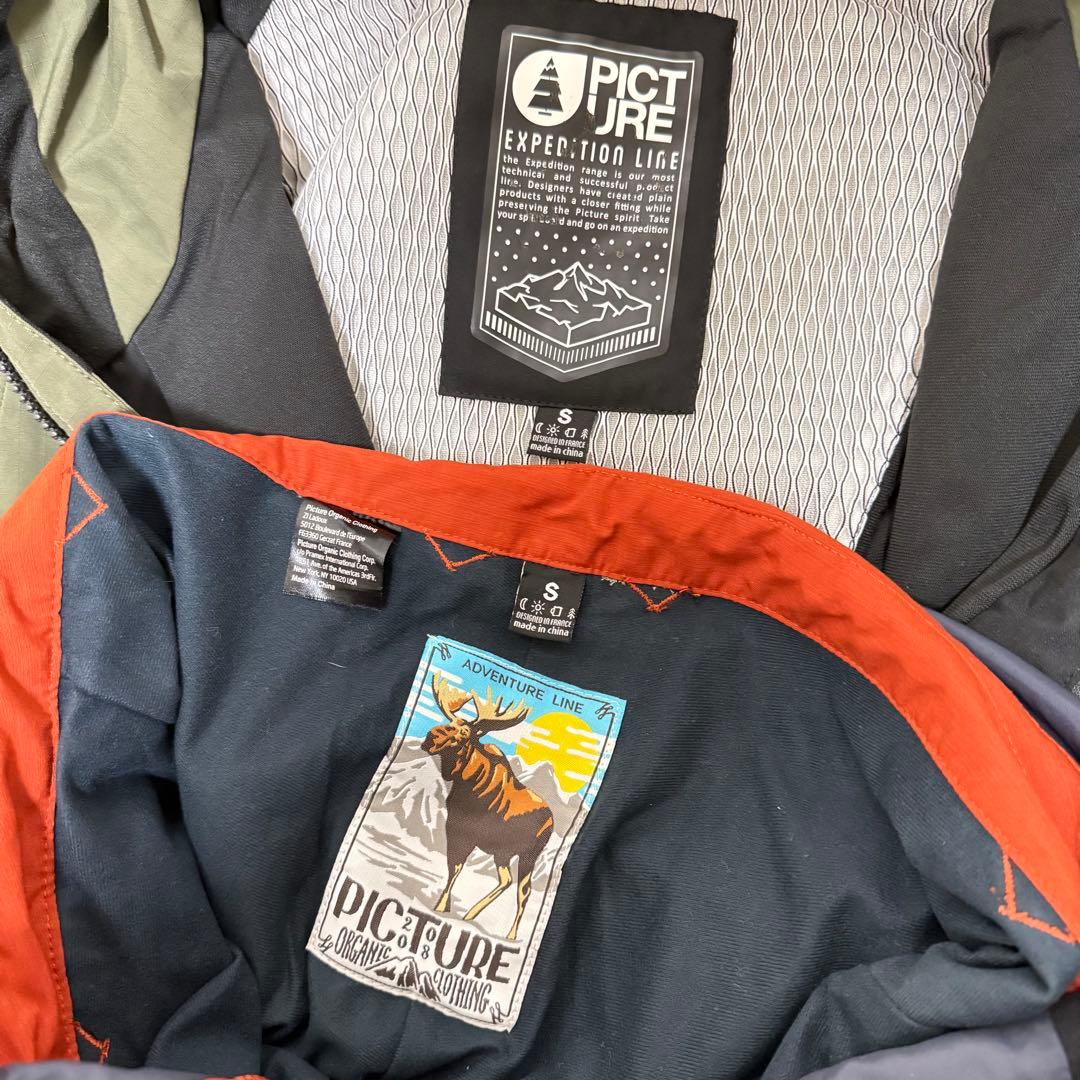 ピクチャーオーガニック スノボウェア 上下セット S DRYPLAY おまけ付