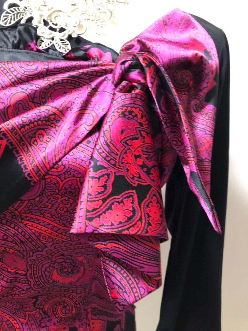 社交ダンス練習着レッスン着パーティ。ロイヤルダンスチャコットサテントップスドレス