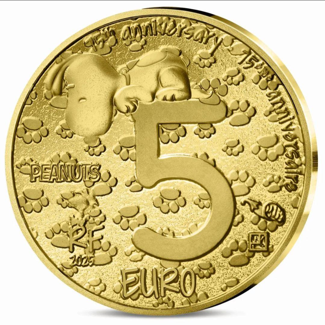 2025 フランス スヌーピー 75周年 プルーフ金貨