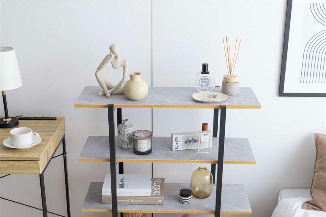 【送料無料】【幅70cm】Pesci オープンラック4段 飾り棚 木目調