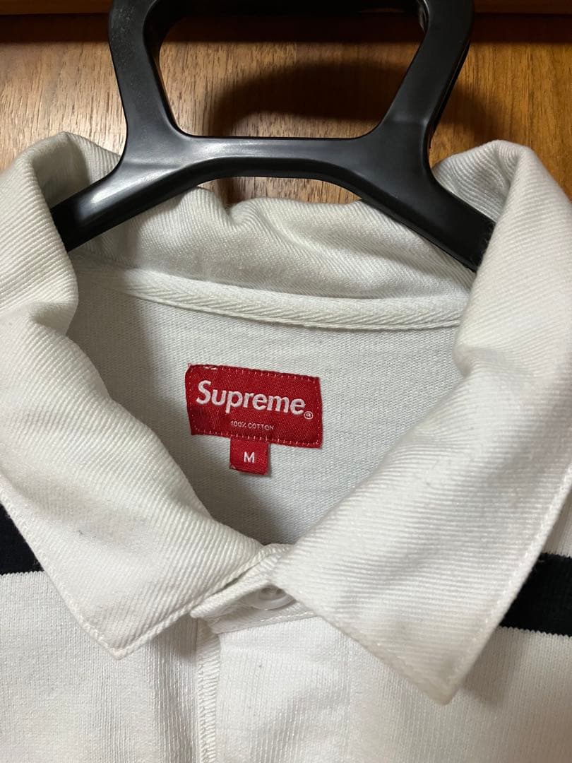 Supreme ストライプ ラガーシャツ ラグビー