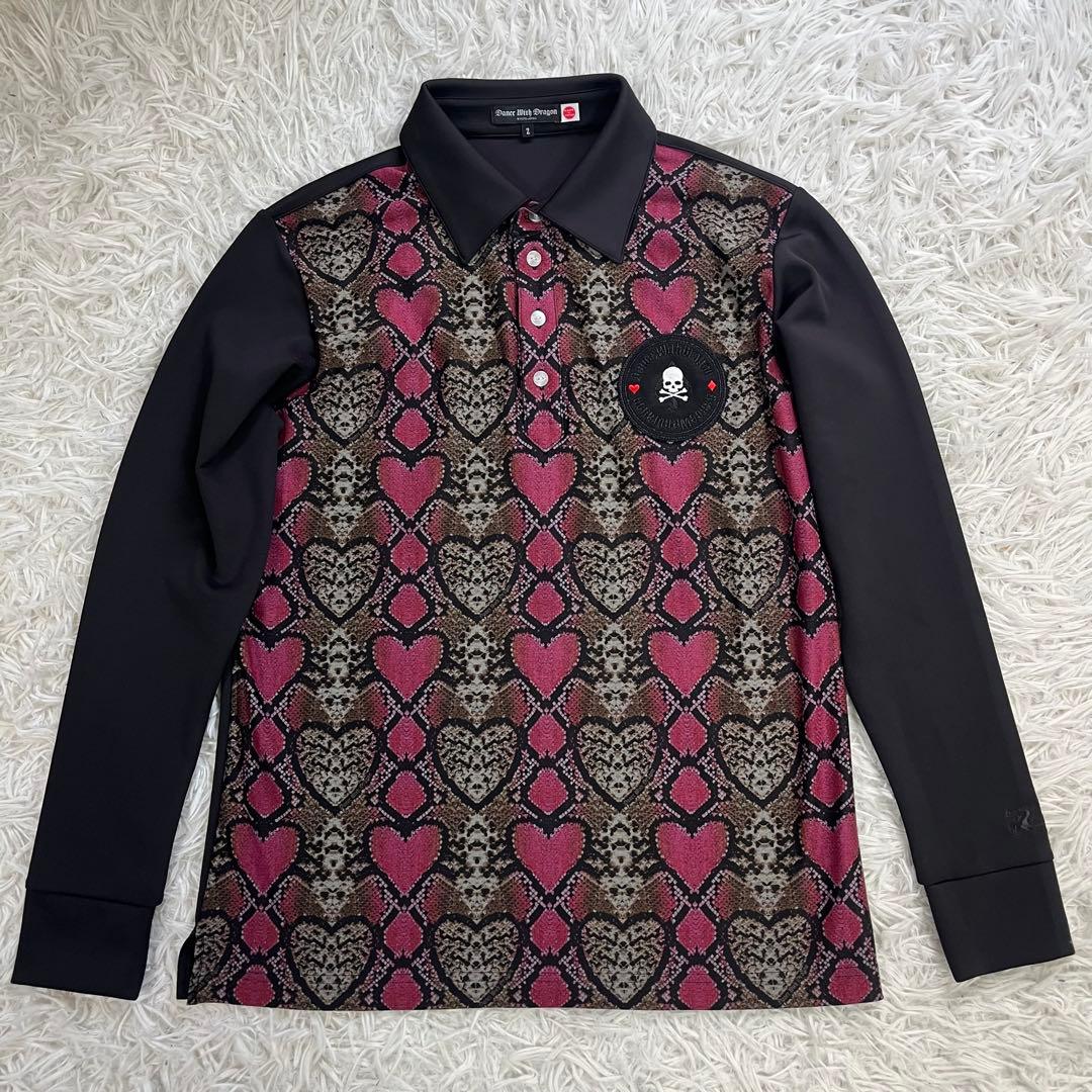 【美品】DANCE WITH DRAGON セットアップ 総柄 M パイソン柄