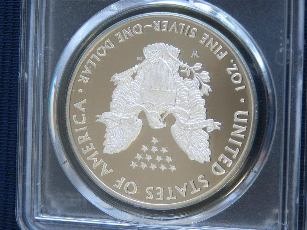 【値下】米国2018年　イーグル銀貨 T・クリーブランド　サインPR70DCAM