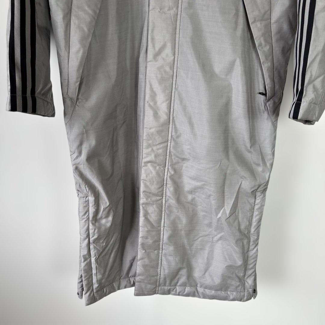 adidas ライトインサレーテッド　ロングコート　ベンチコート　xs グレー