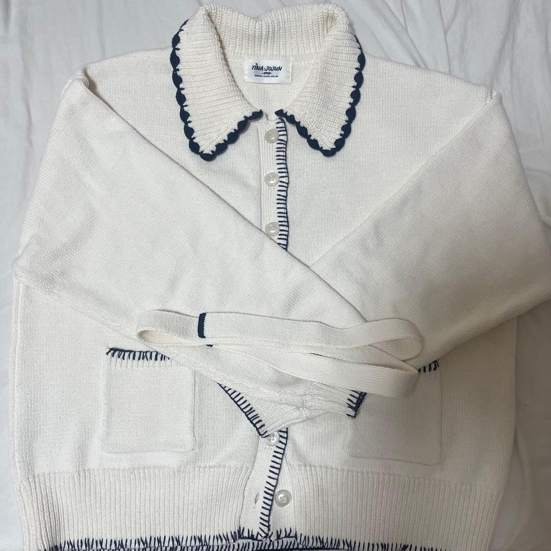TINA：JOJUN ハンドステッチ ニットジャケット