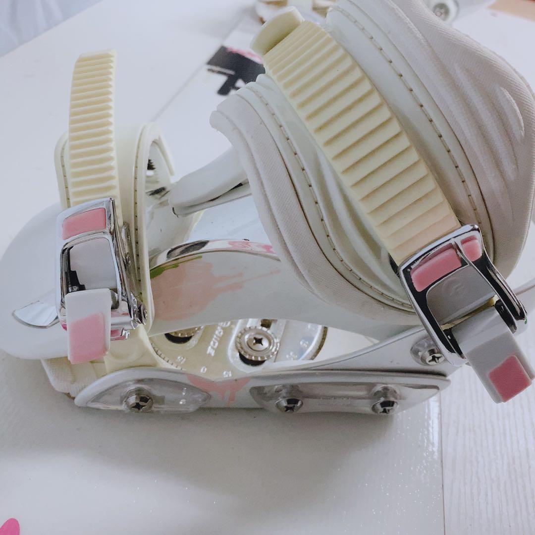 スノーボード 板 スプーン ANGEL ビンディングセット ホワイト ピンク