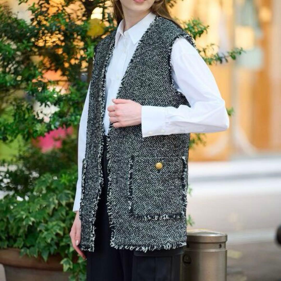 DRESSTERIOR ツイードジレ　金ボタン　36