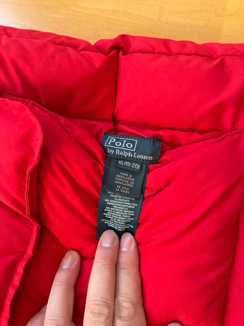 Polo Ralph Lauren ダウンベスト　リバーシブル　黒赤