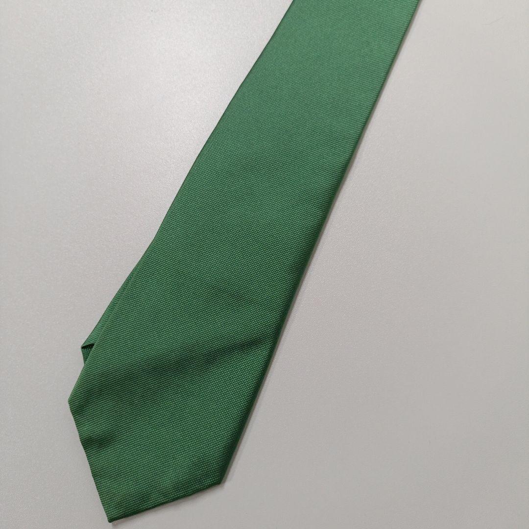 ポロラルフローレン ソリッドタイ ネクタイ グリーン系 Italy製 美品