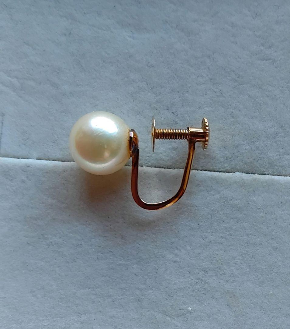 （ココです）（難あり）K18パールイヤリング
