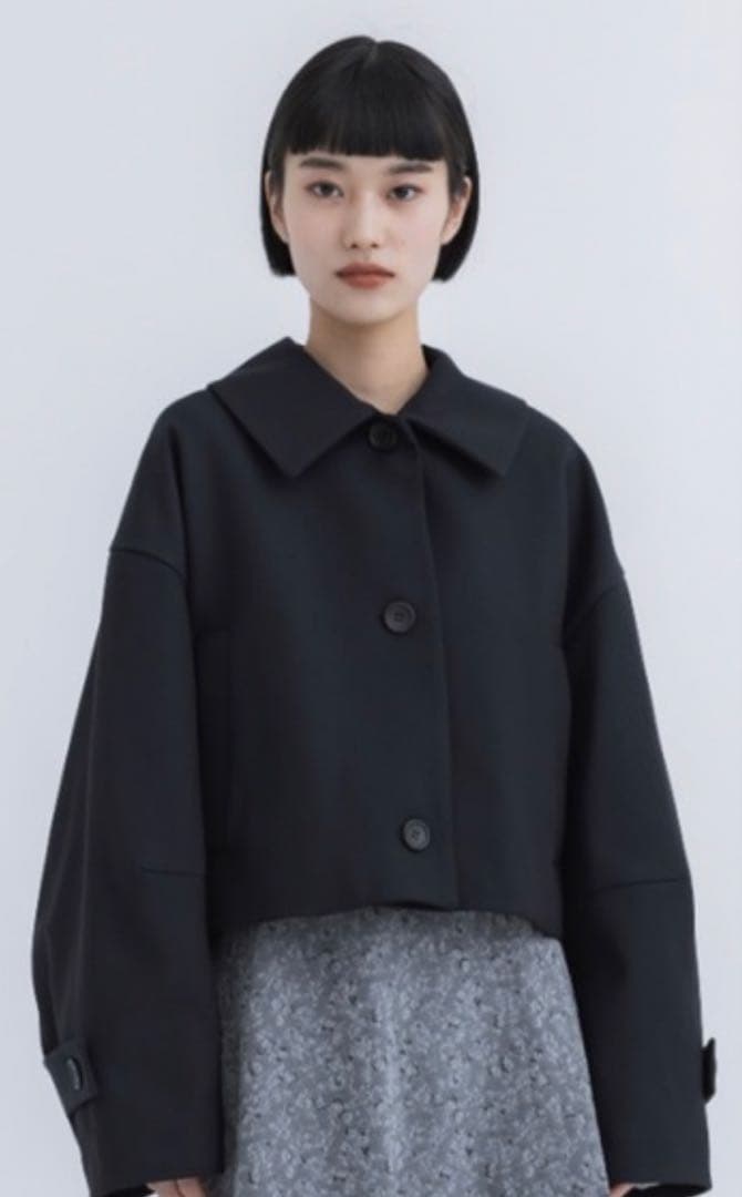 CLANE バルキースリーブクロップドジャケット