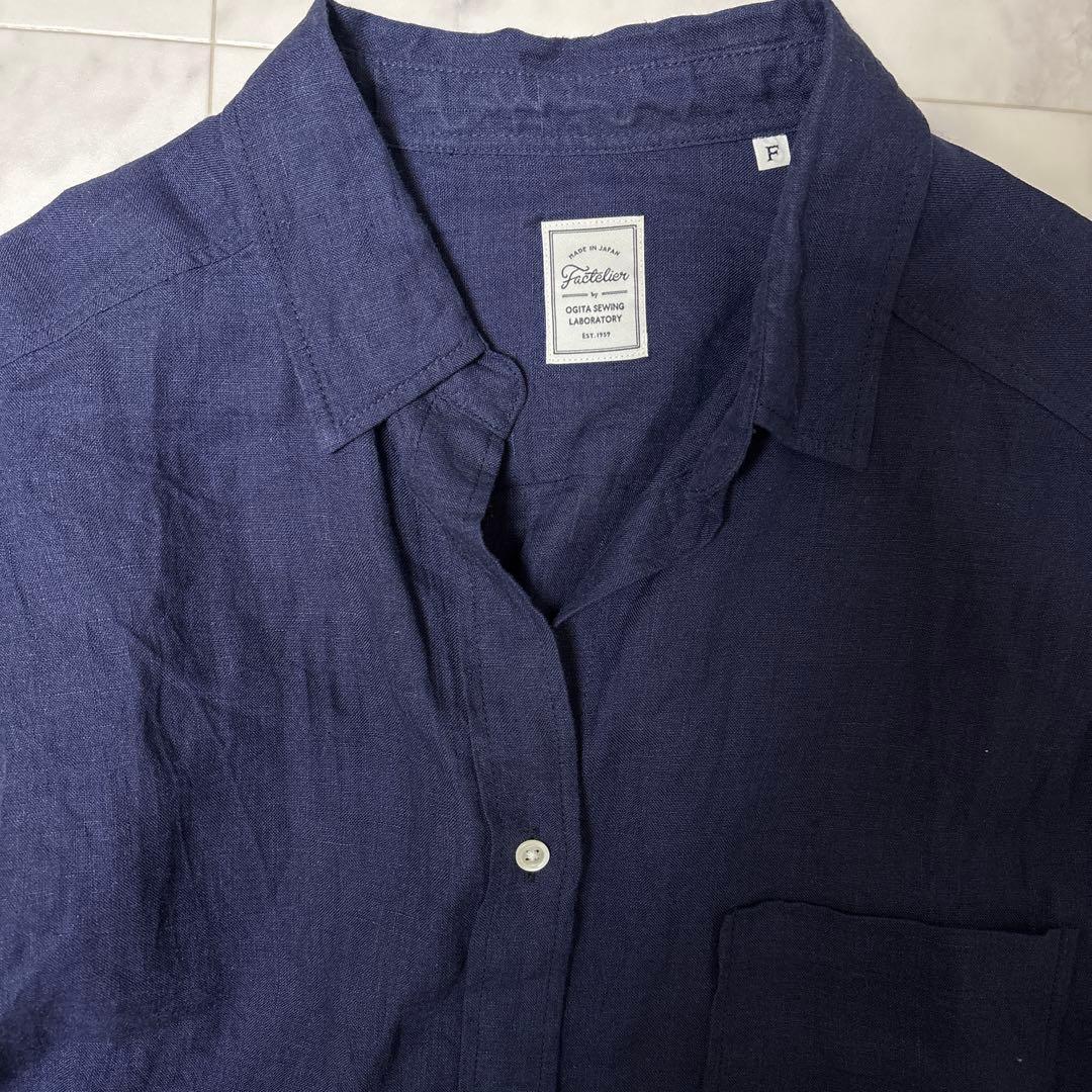 美品　Factelier ファクトリエ　OGITA リネン　シャツ　麻