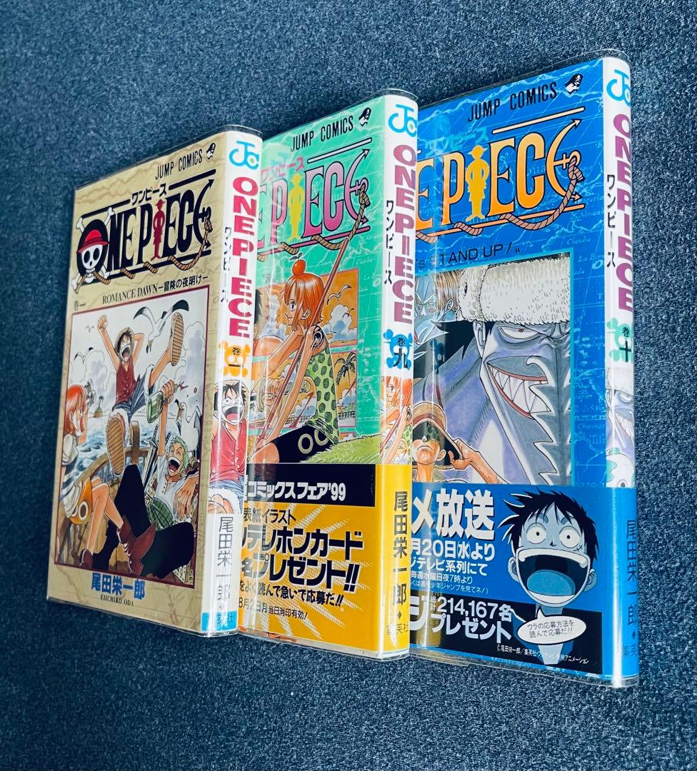 (11) ワンピース　全112巻初版本　帯☆チラシ全巻 ＋ おまけ