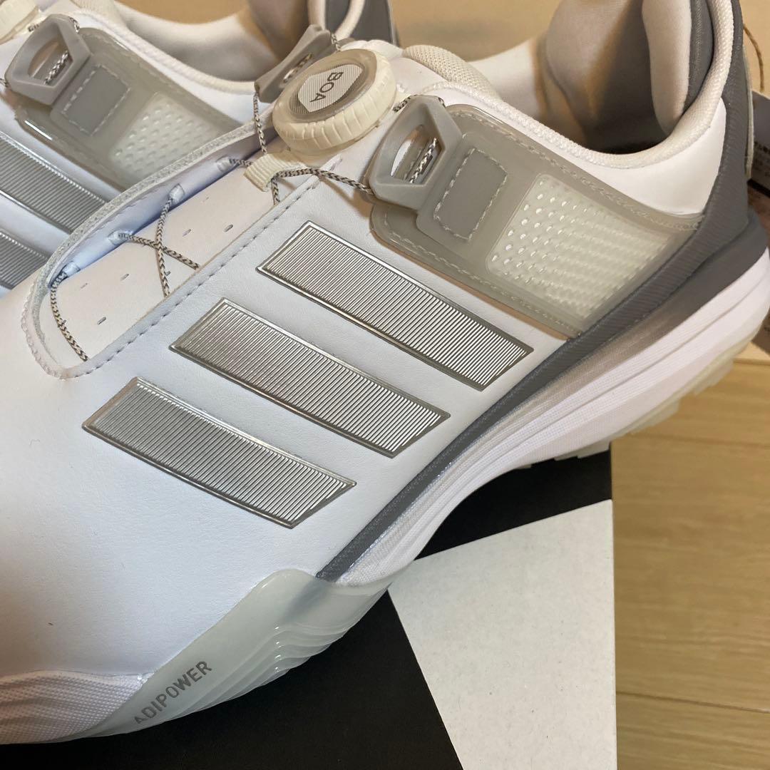 新品 アディダス アディパワー BOA 28cm ホワイトシルバー スパイクレス