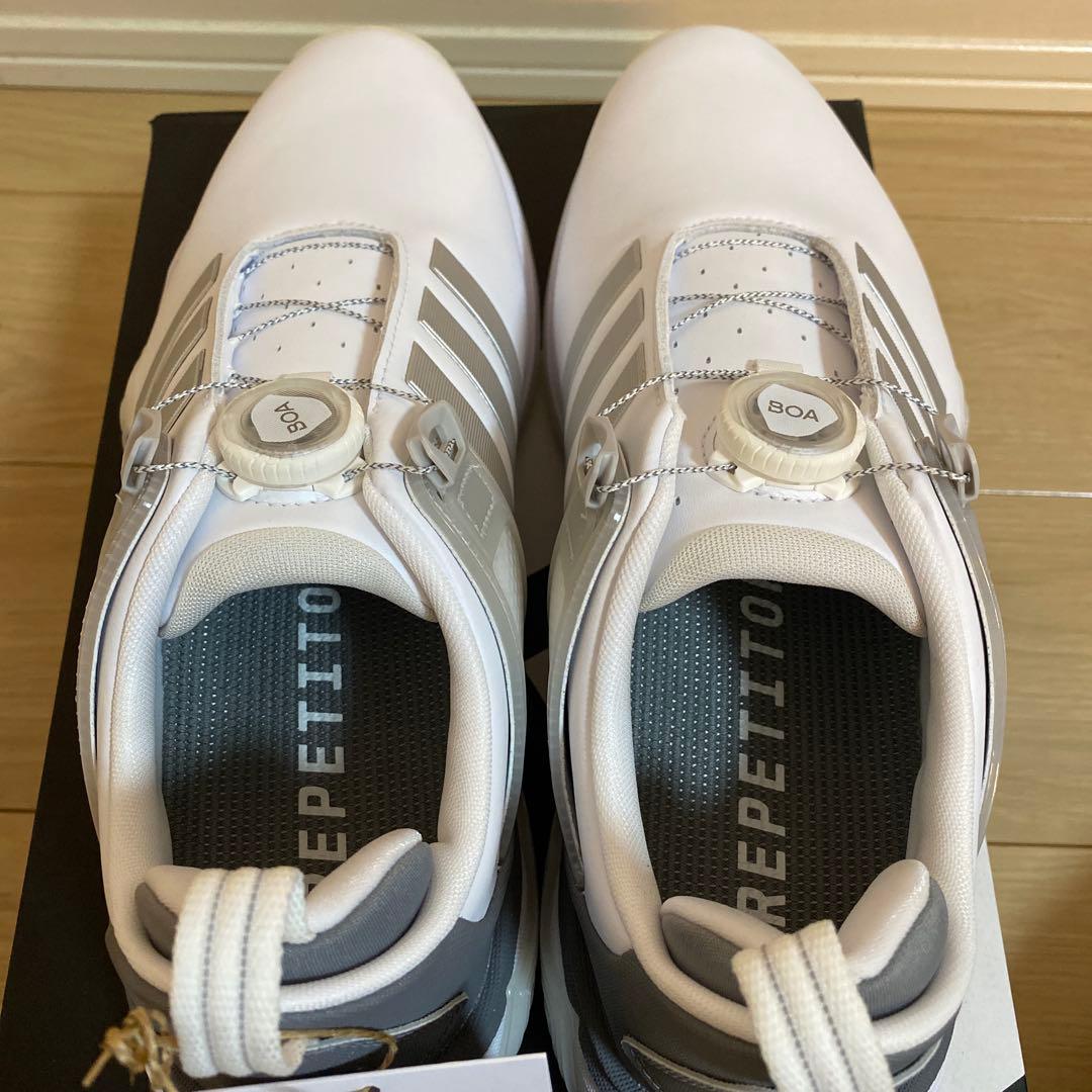 新品 アディダス アディパワー BOA 28cm ホワイトシルバー スパイクレス
