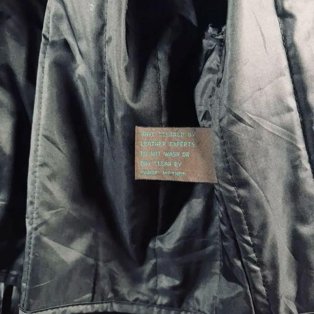 短丈　A2レザーボンバージャケット　ブラック　本革　M 太アーム　脱着ライナー.