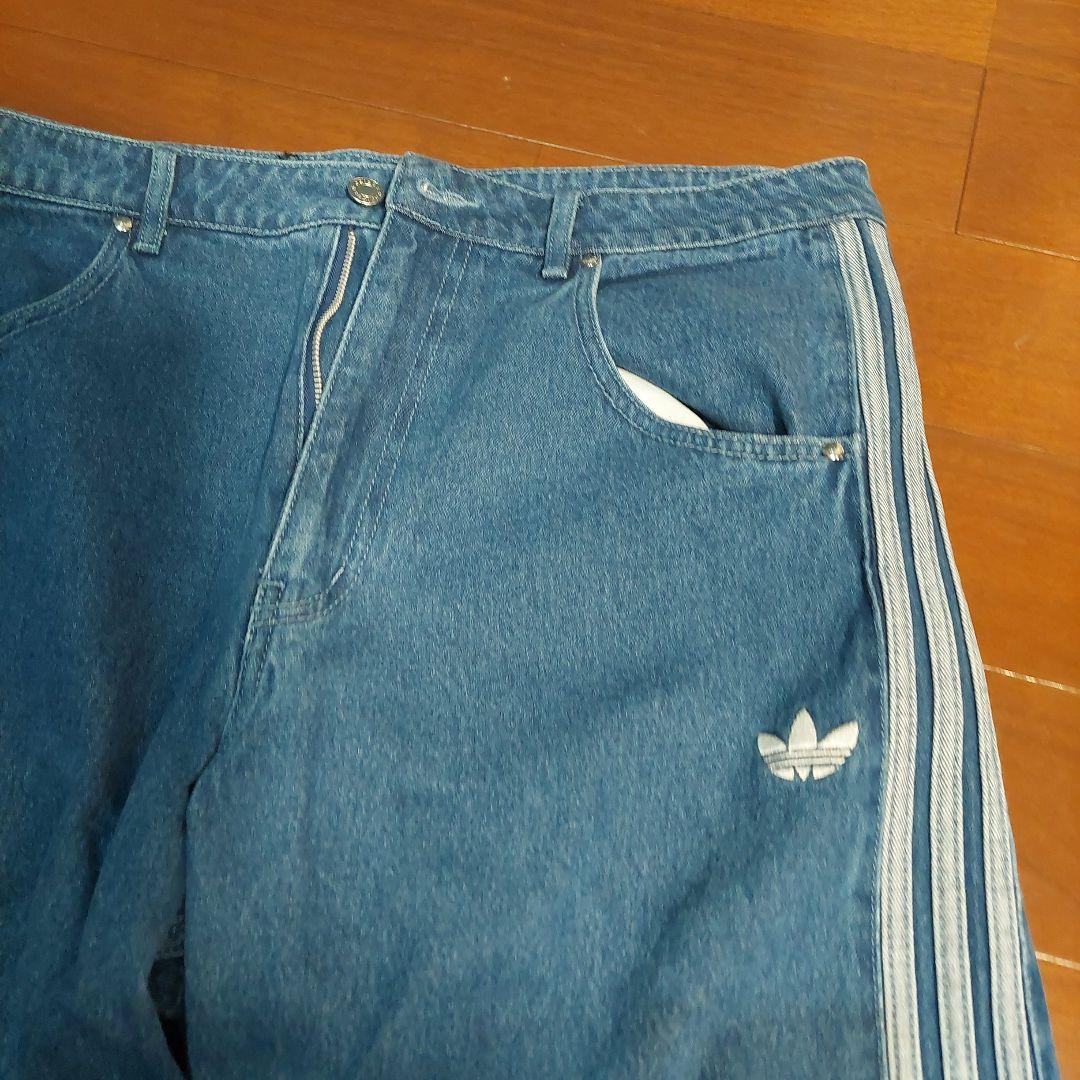 よ*り様 adidas ストライプデザイン デニムパンツ 36 最終値下げ
