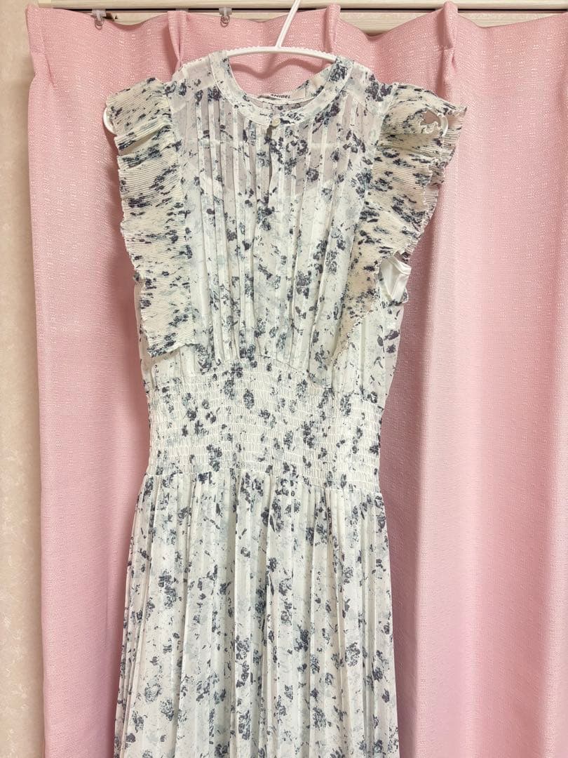 ⚠️本日限定価格Sustainableフリルワンピース ブルー 0サイズ