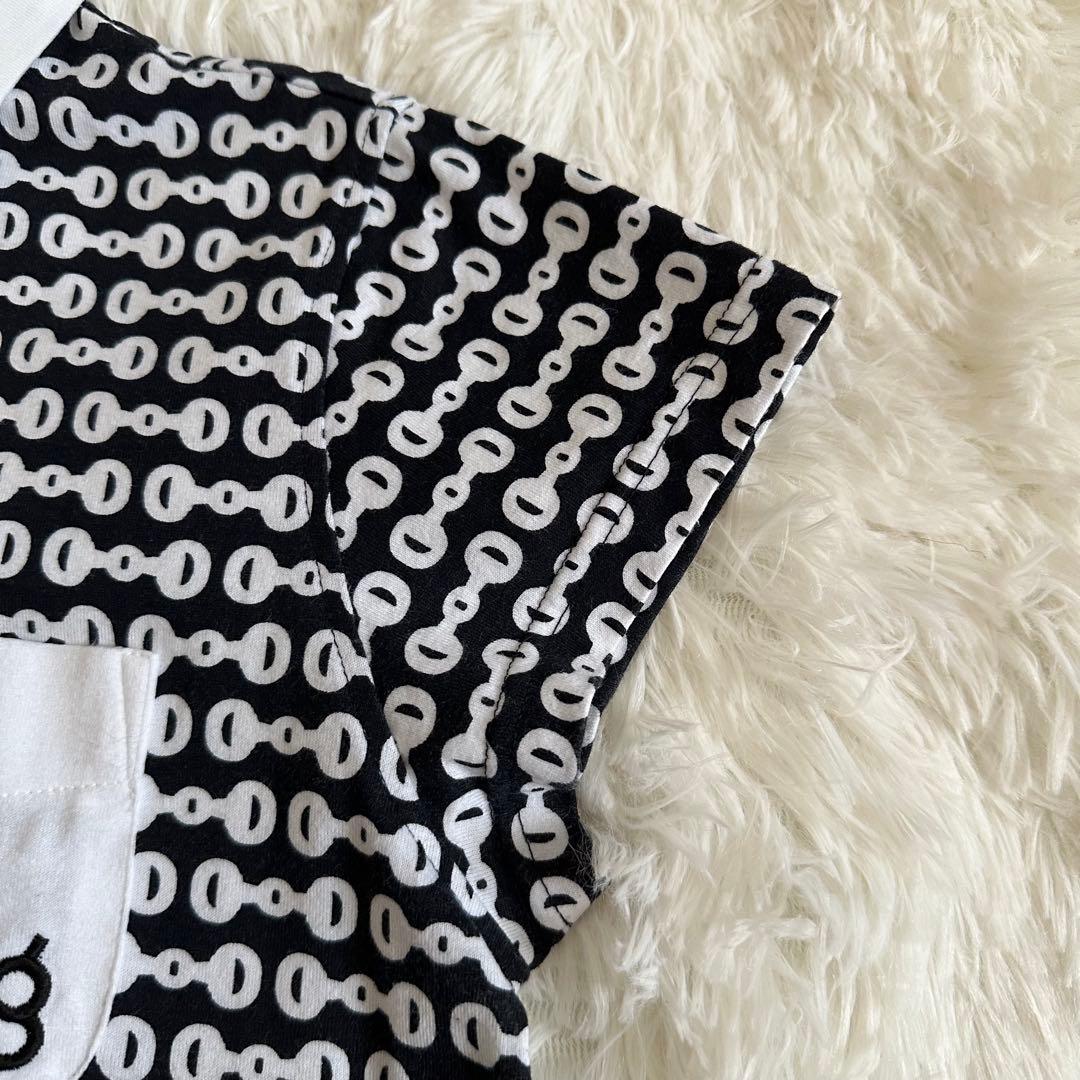 PEARLY GATES 総柄ポロシャツ 0モノトーン ロゴ刺繍 パーリーゲイツ