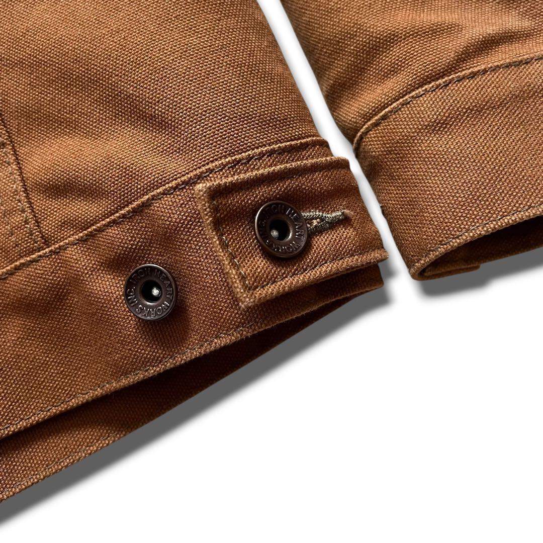 良品 IRON HEART ブラウン ダック トラッカー ジャケット 34