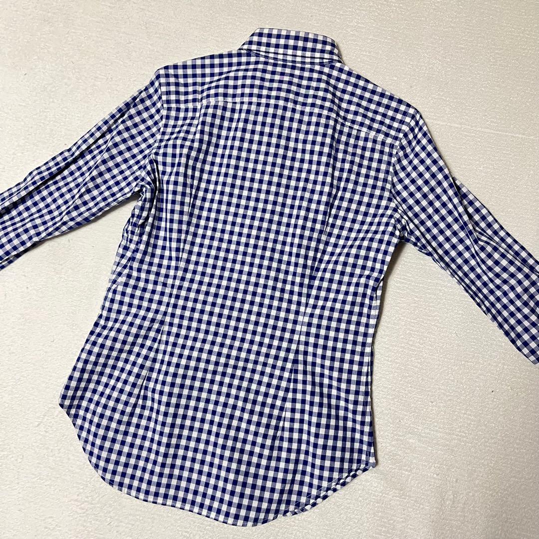 美品 ラルフローレン ギンガムシャツ ポニー 紺 M ラルフローレンスポーツ