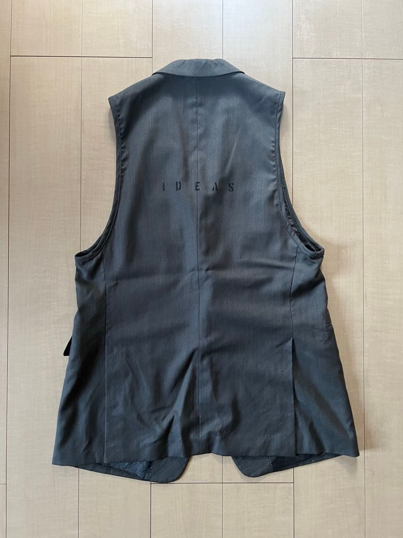 sunny side up フレームワーク別注テーラードベスト　ピンバッジ付き