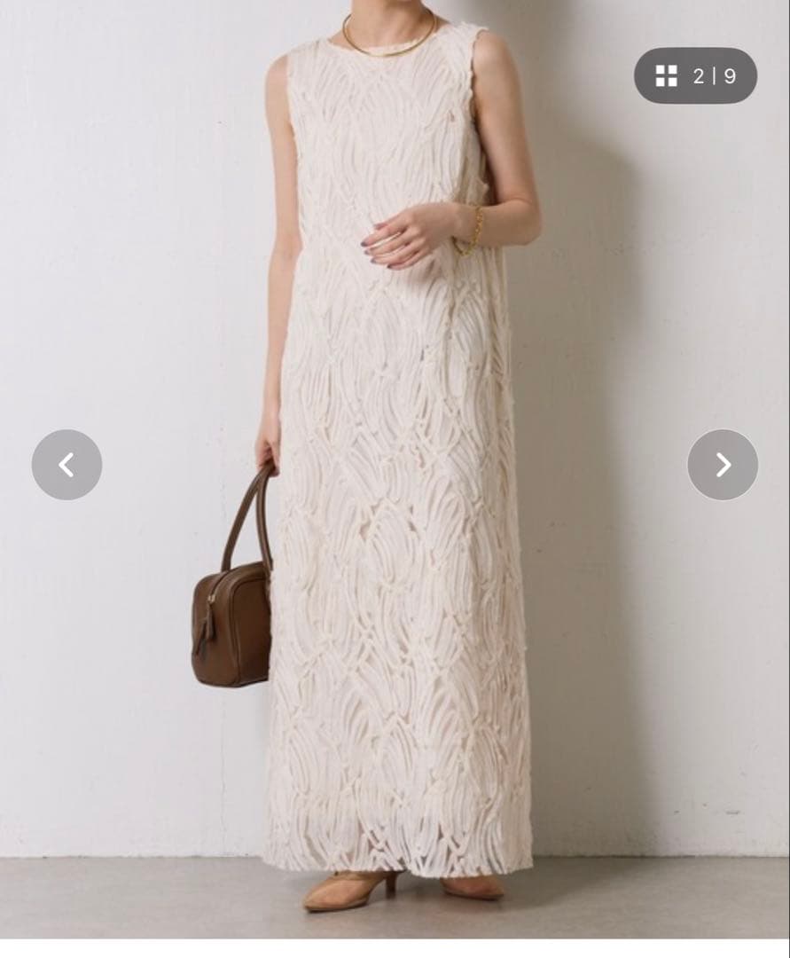 COLLAGE GALLARDAGALANTE バテンレースワンピース　ホワイト