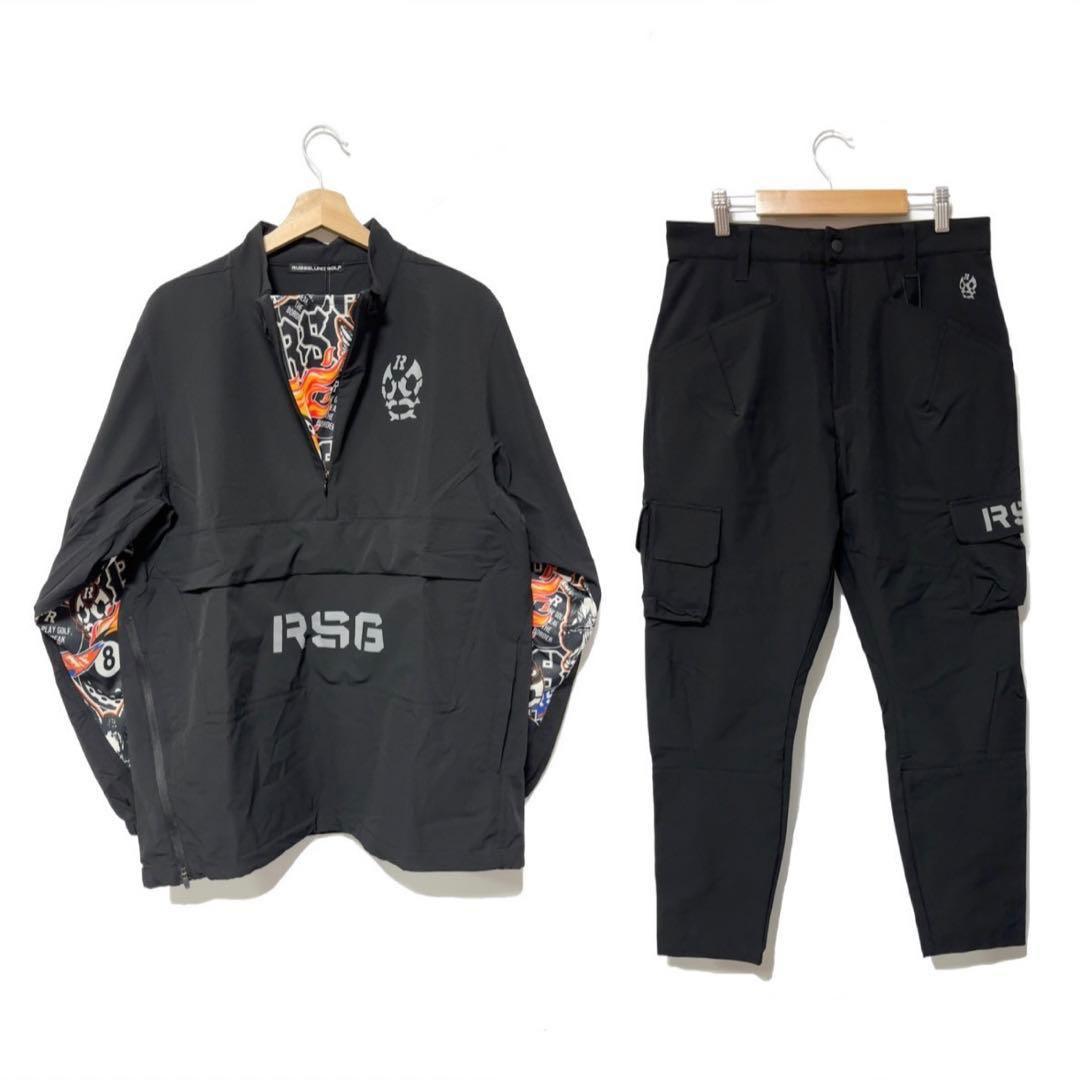 ラッセルノ ゴルフ ハーフジップ プルオーバー セットアップ ブラック L 5